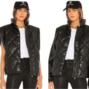 REVOLVE PISTOLA Quilted Vegan Leather convertible Jacket